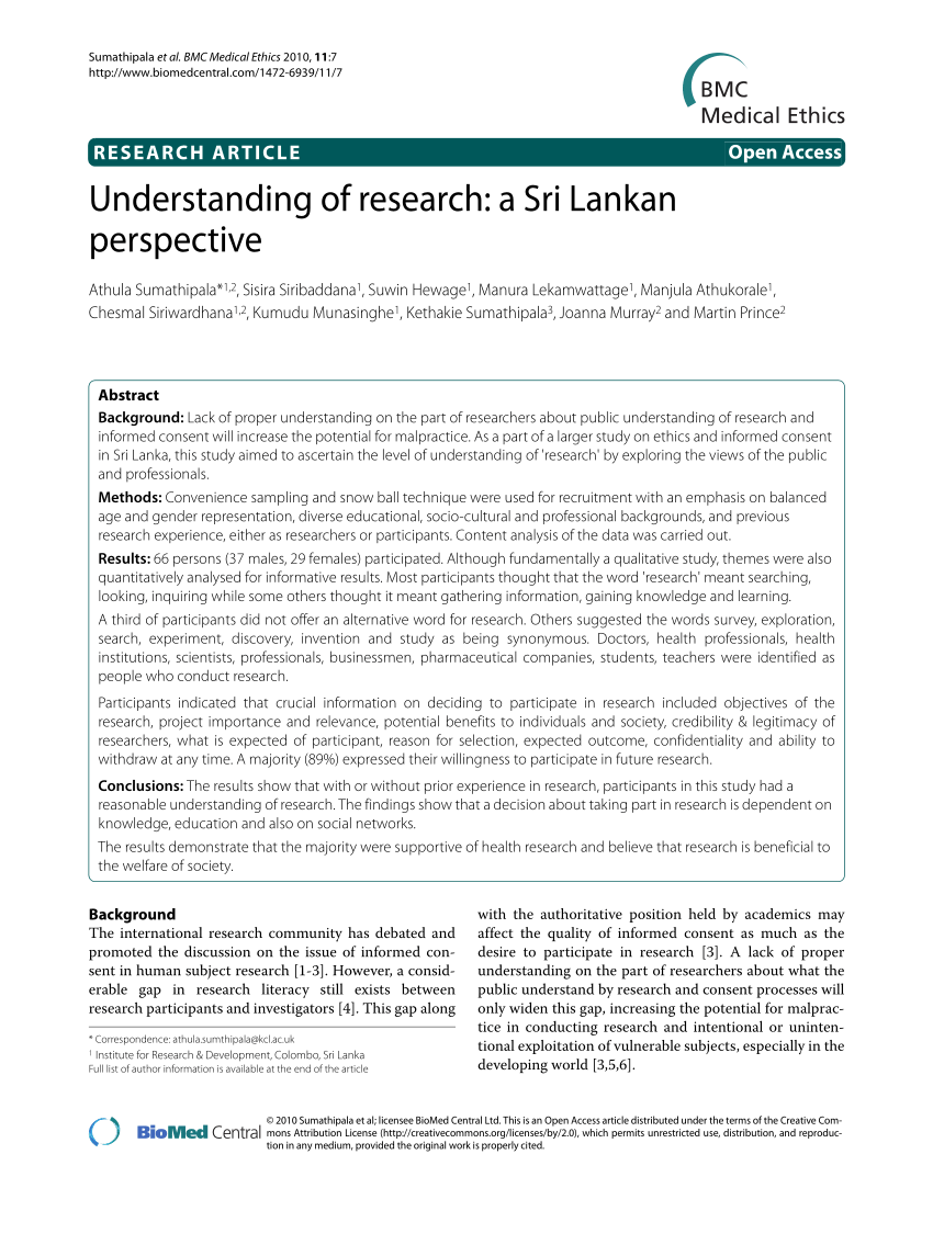 research articles in sri lanka