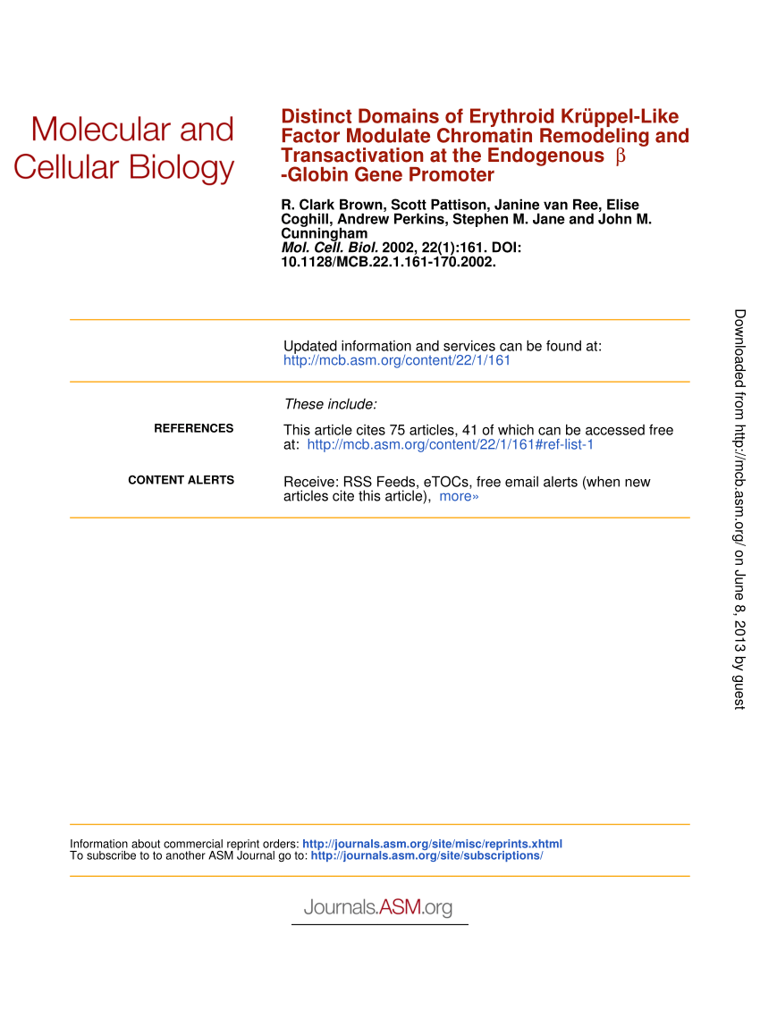 Pdf Distinct Domains Of Erythroid Kruppel Like Factor Modulate