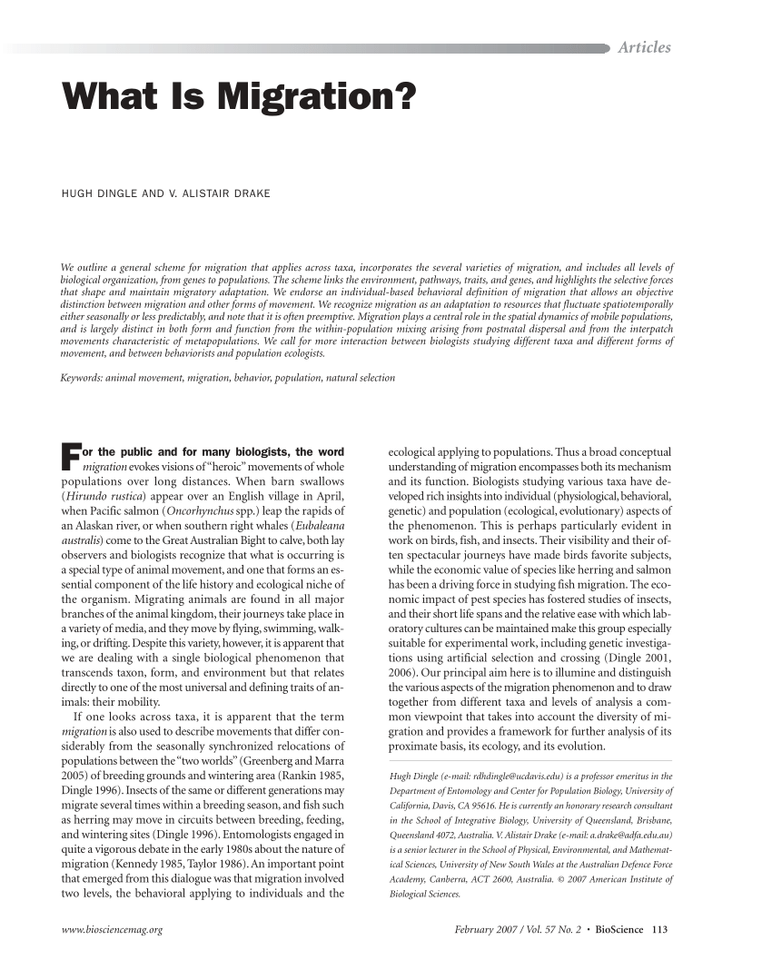 essay on human migration