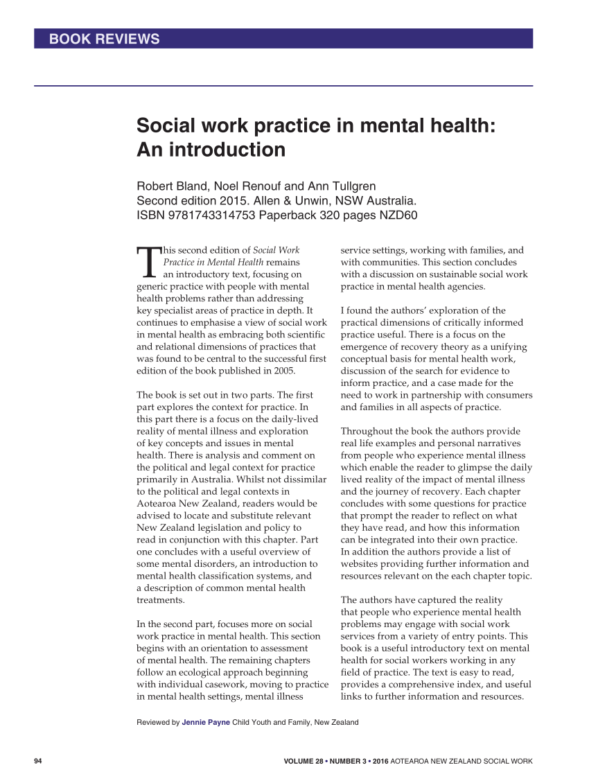 mental health social work dissertation