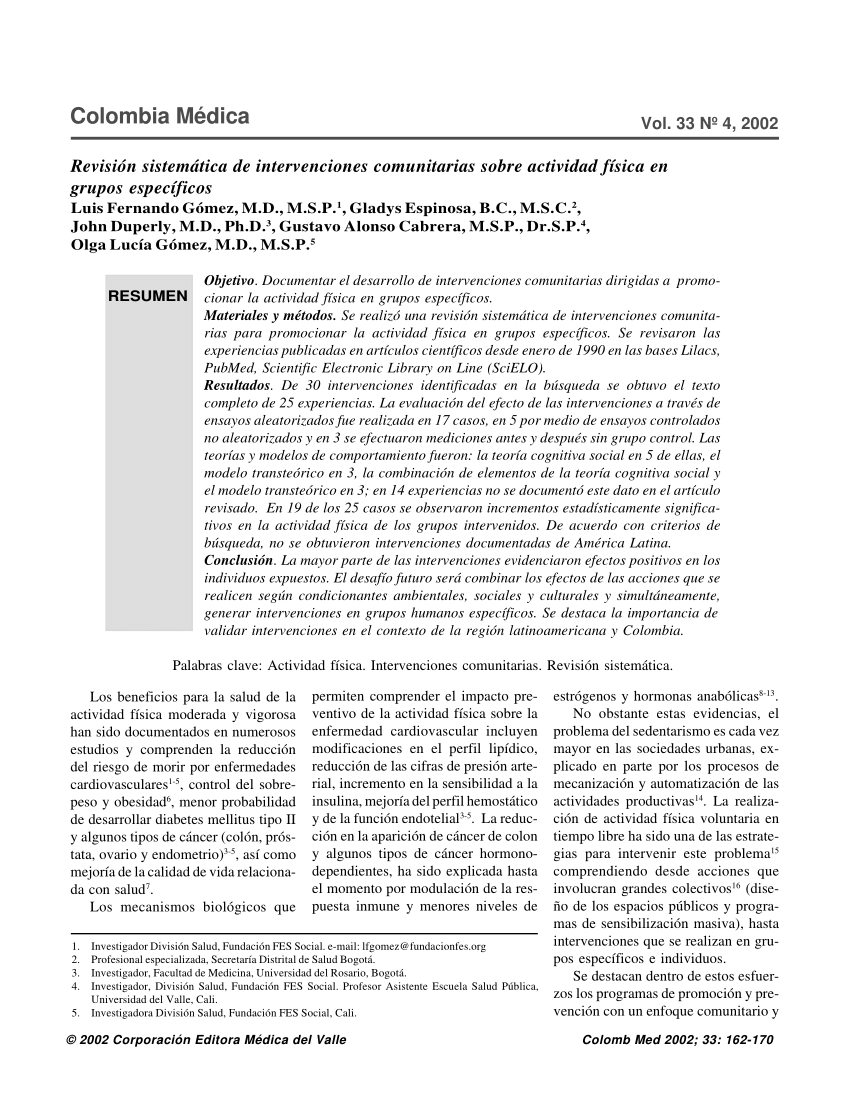 Pdf Revisión Sistemática De Intervenciones Comunitarias Sobre Actividad Física En Grupos 0458