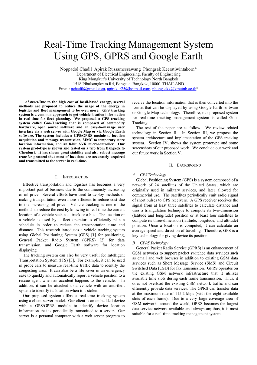 Research papers on gps
