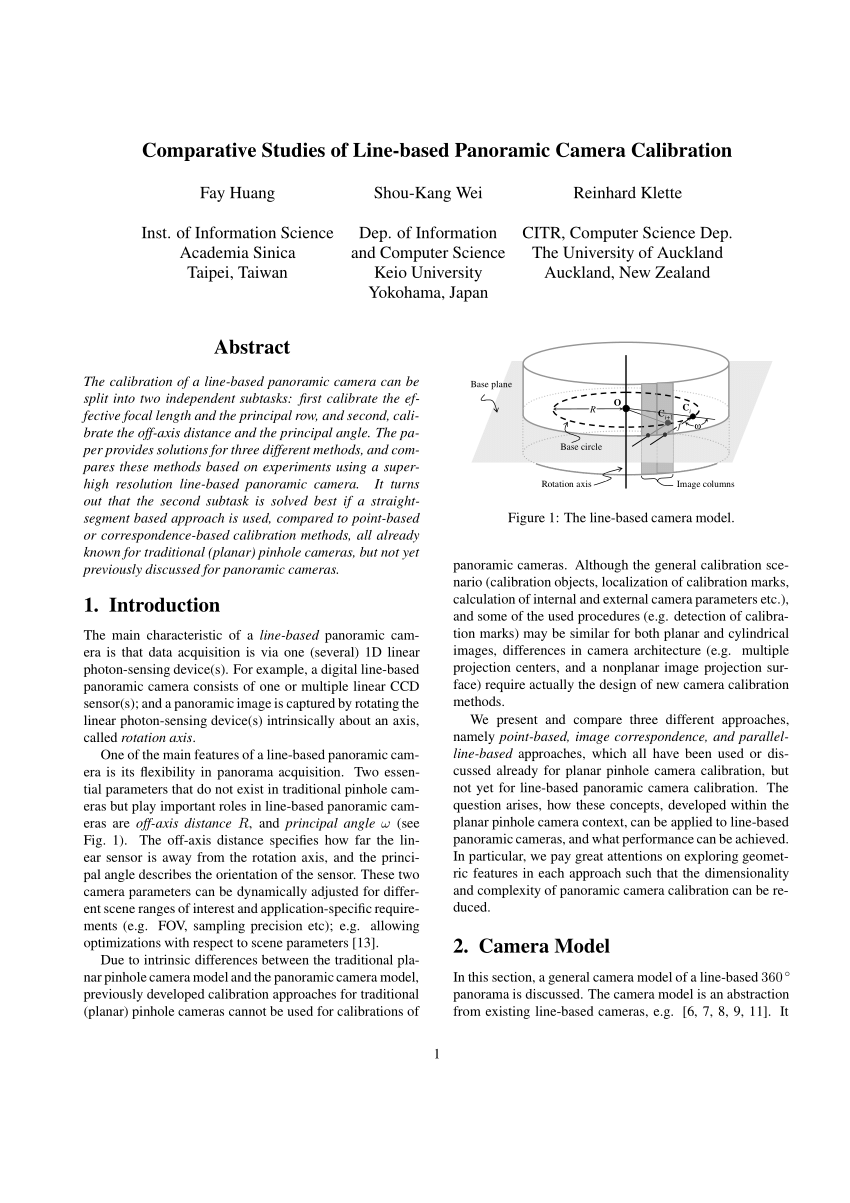 The Line Based Camera Model Download Scientific Diagram