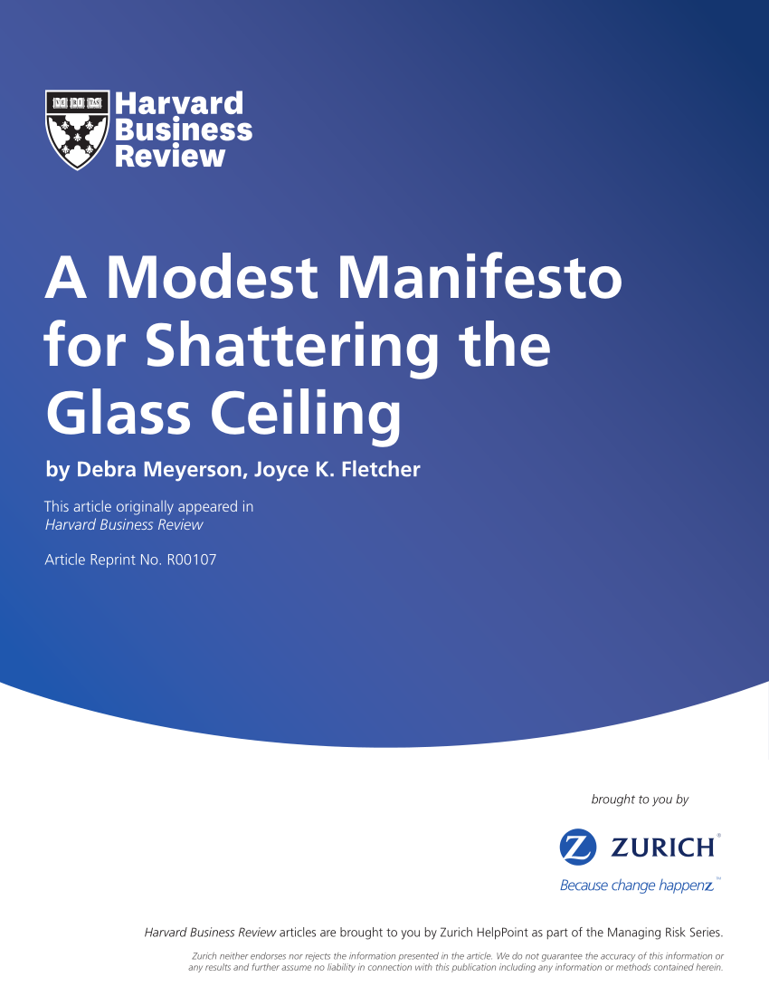Pdf A Modest Manifesto For Shattering The Glass Ceiling