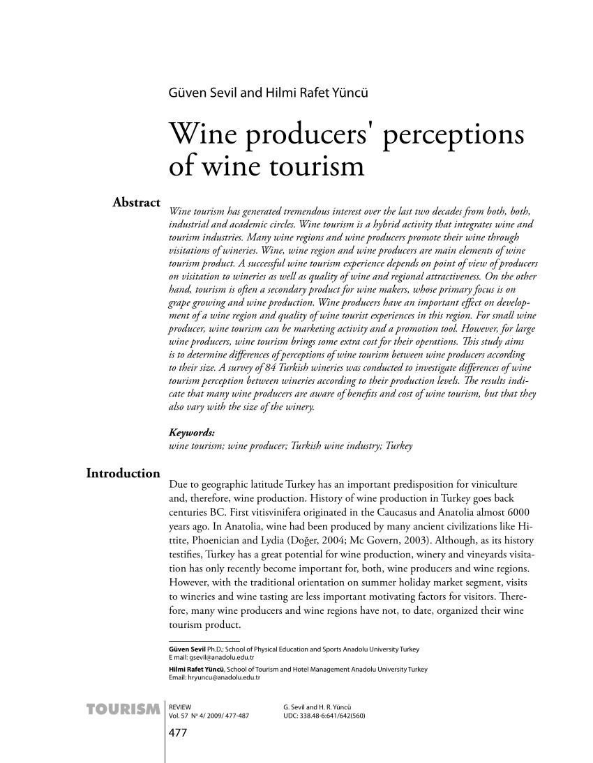 wine tourism thesis