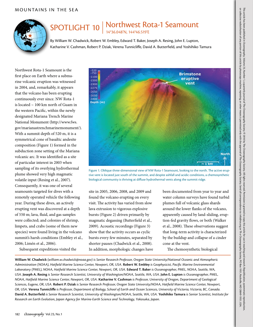 (PDF) Spotlight 10: Northwest Rota-1 Seamount