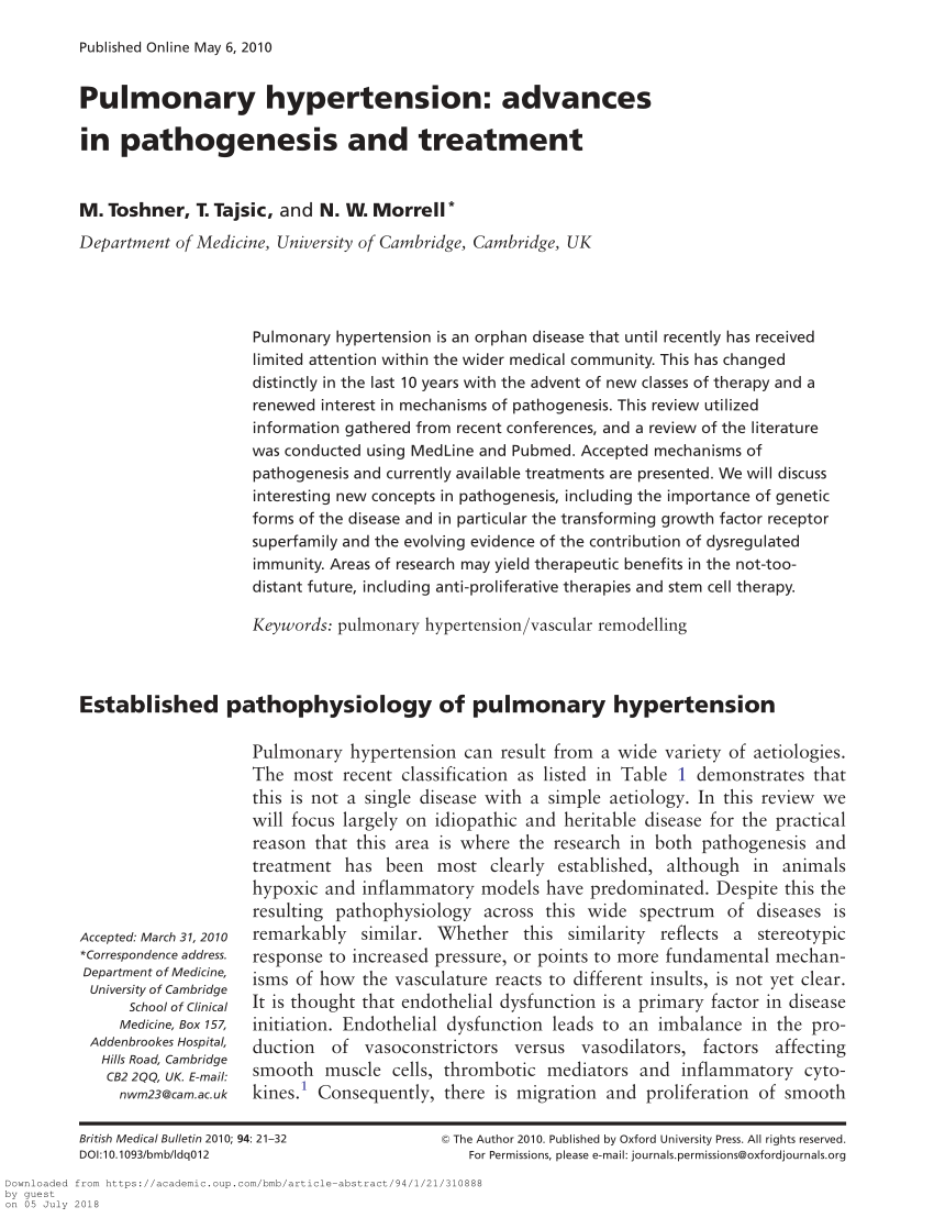 phd thesis on pulmonary hypertension