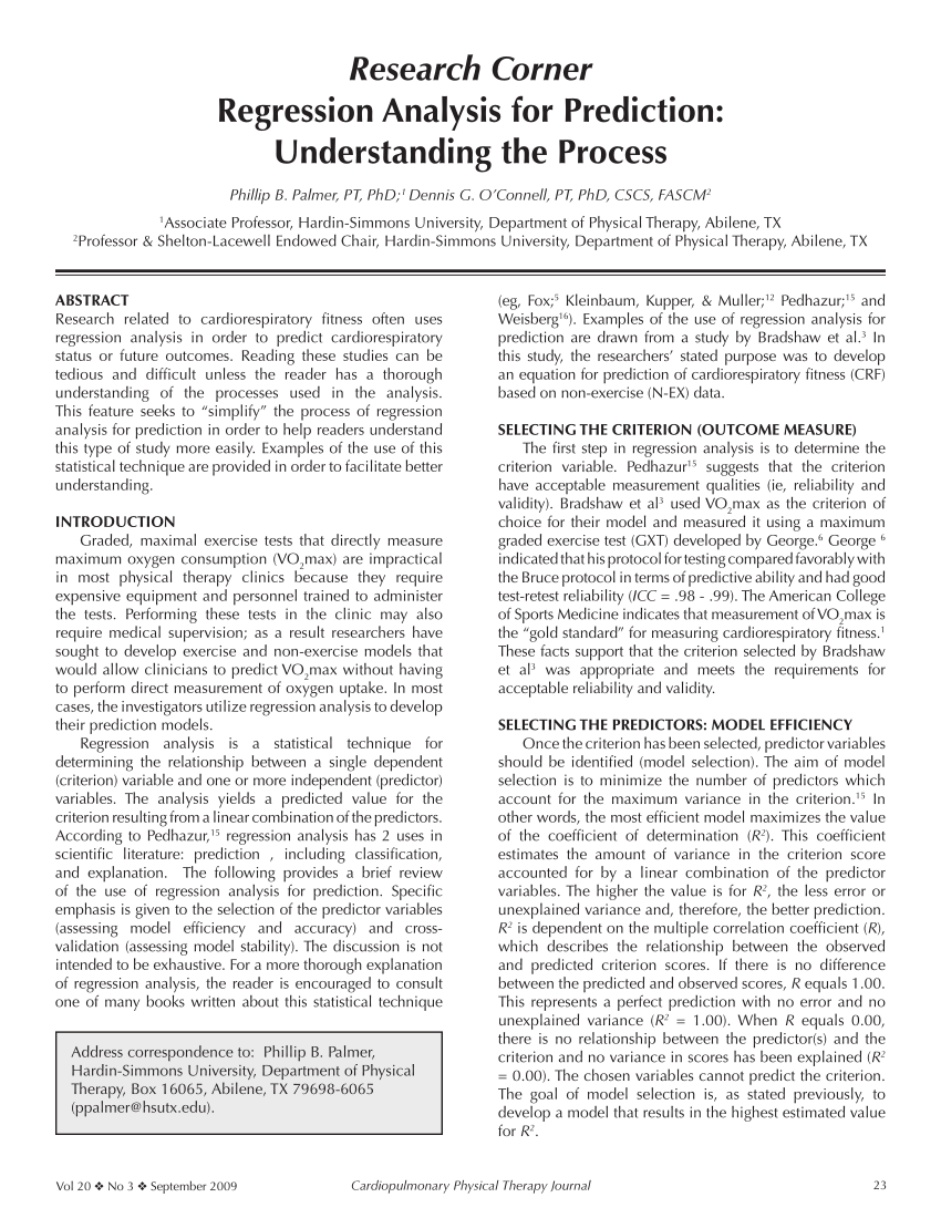 regression analysis thesis