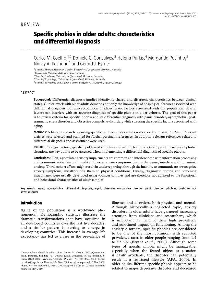 specific phobia case study examples