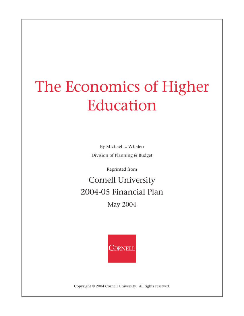 research topic on economics of education