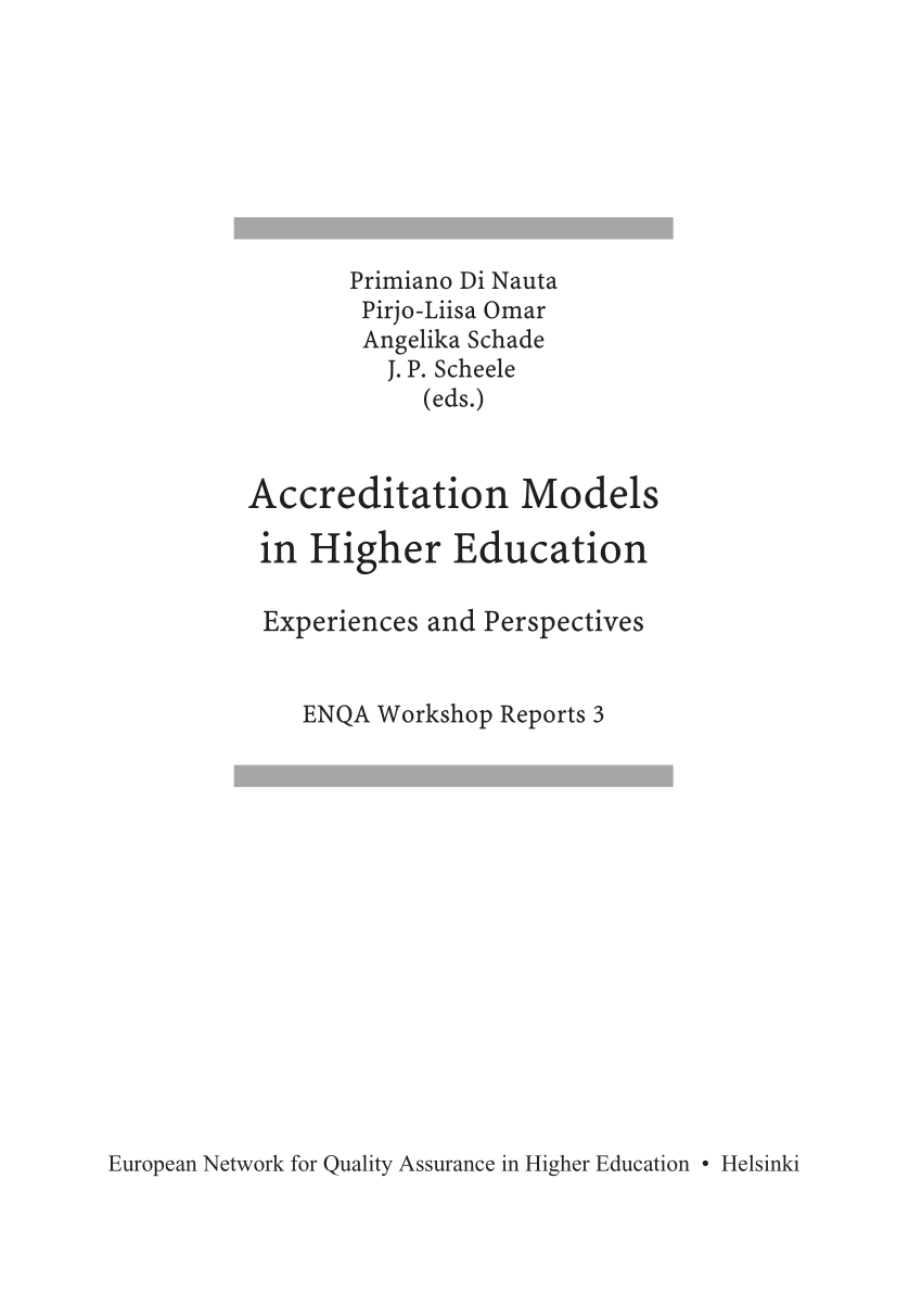 literature review of accreditation systems in higher education