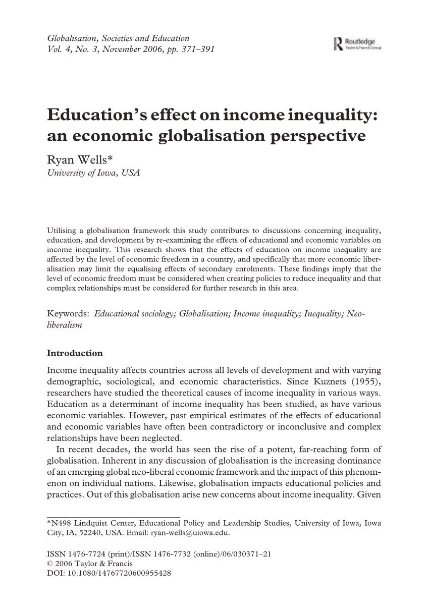research paper on economic inequality