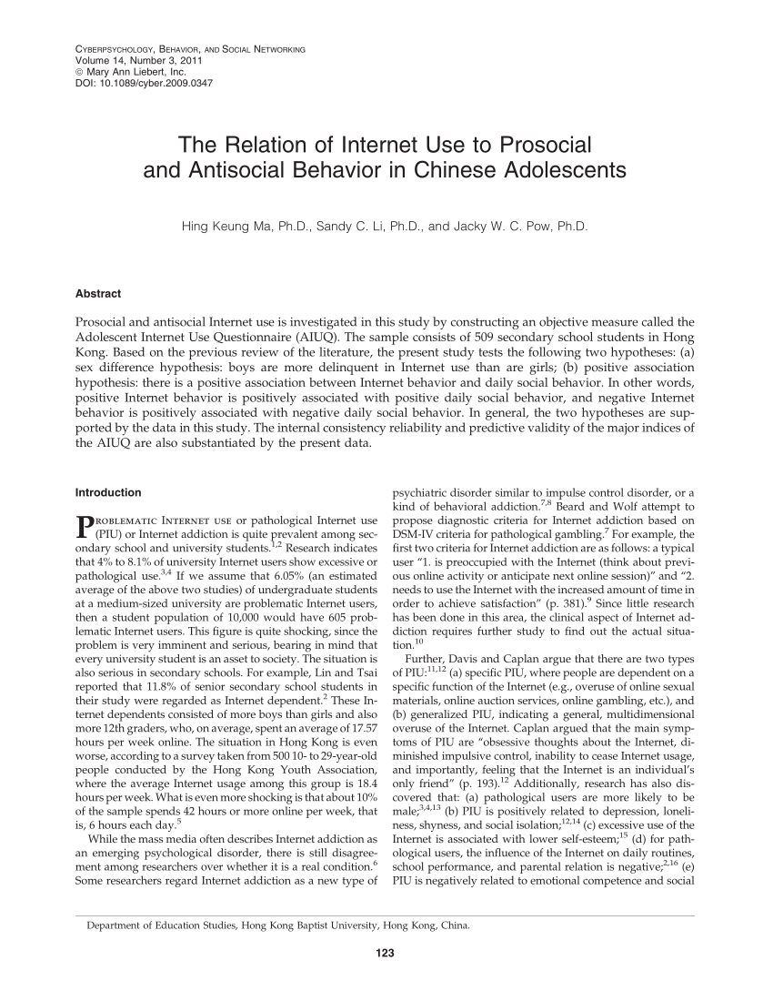 A Qualitative Analysis of Internet Trolling  Cyberpsychology, Behavior,  and Social Networking