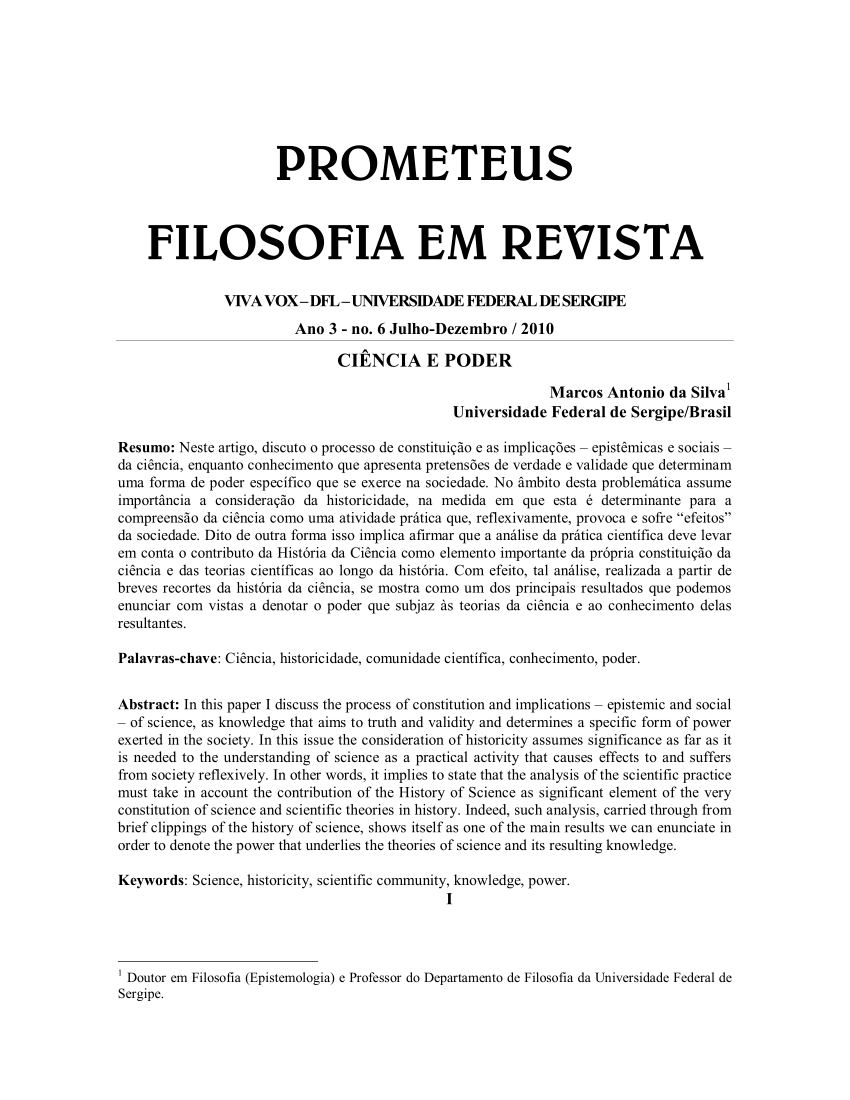 PDF) A noção de comunidade científica de Francis Bacon: Uma