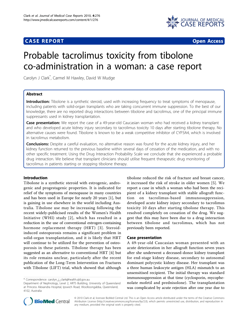 tacrolimus toxicity diagnosis
