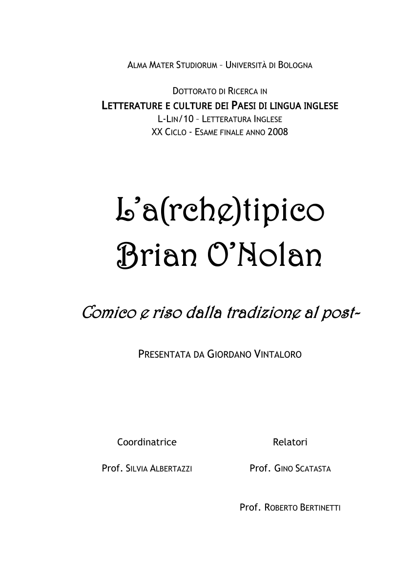 PDF) La(rche)tipico Brian ONolan