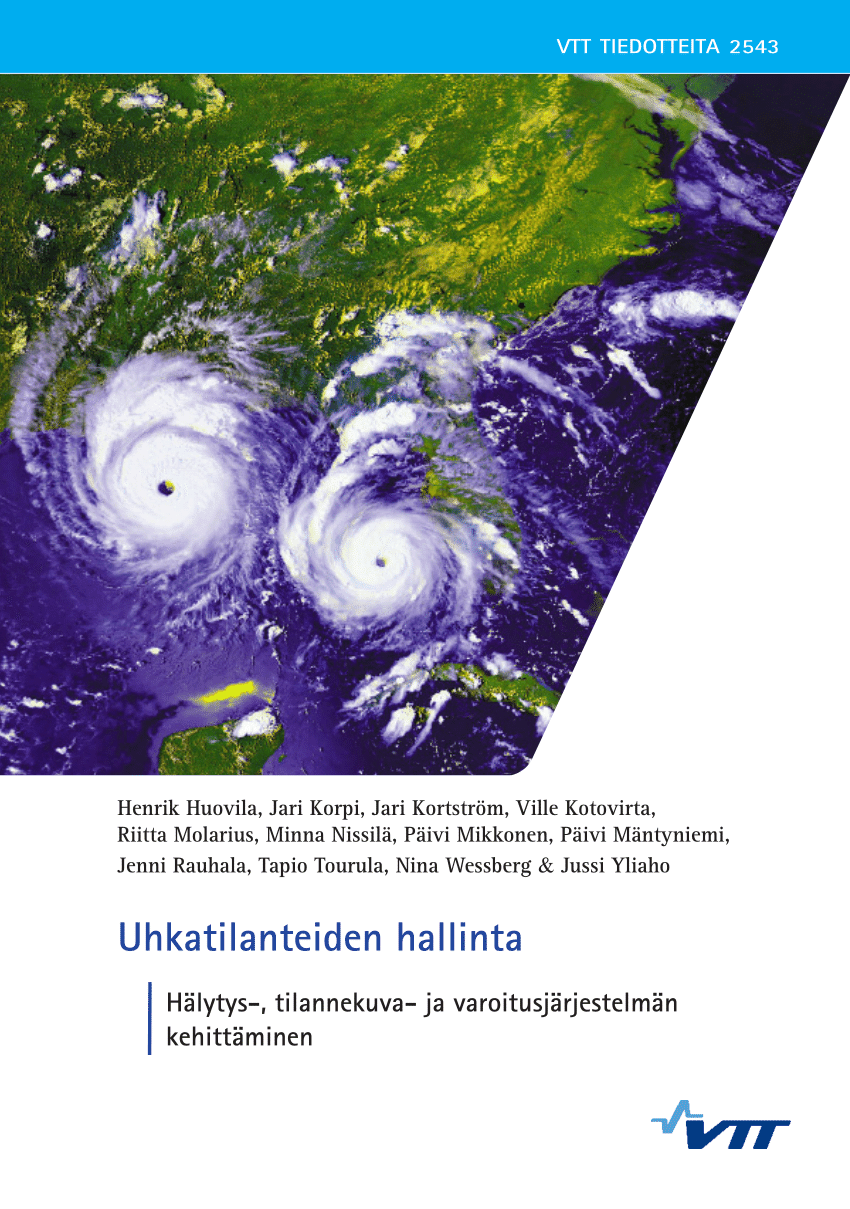 PDF) Uhkatilanteiden hallinta. Hälytys-, tilannekuva- ja  varoitusjärjestelmän kehittäminen