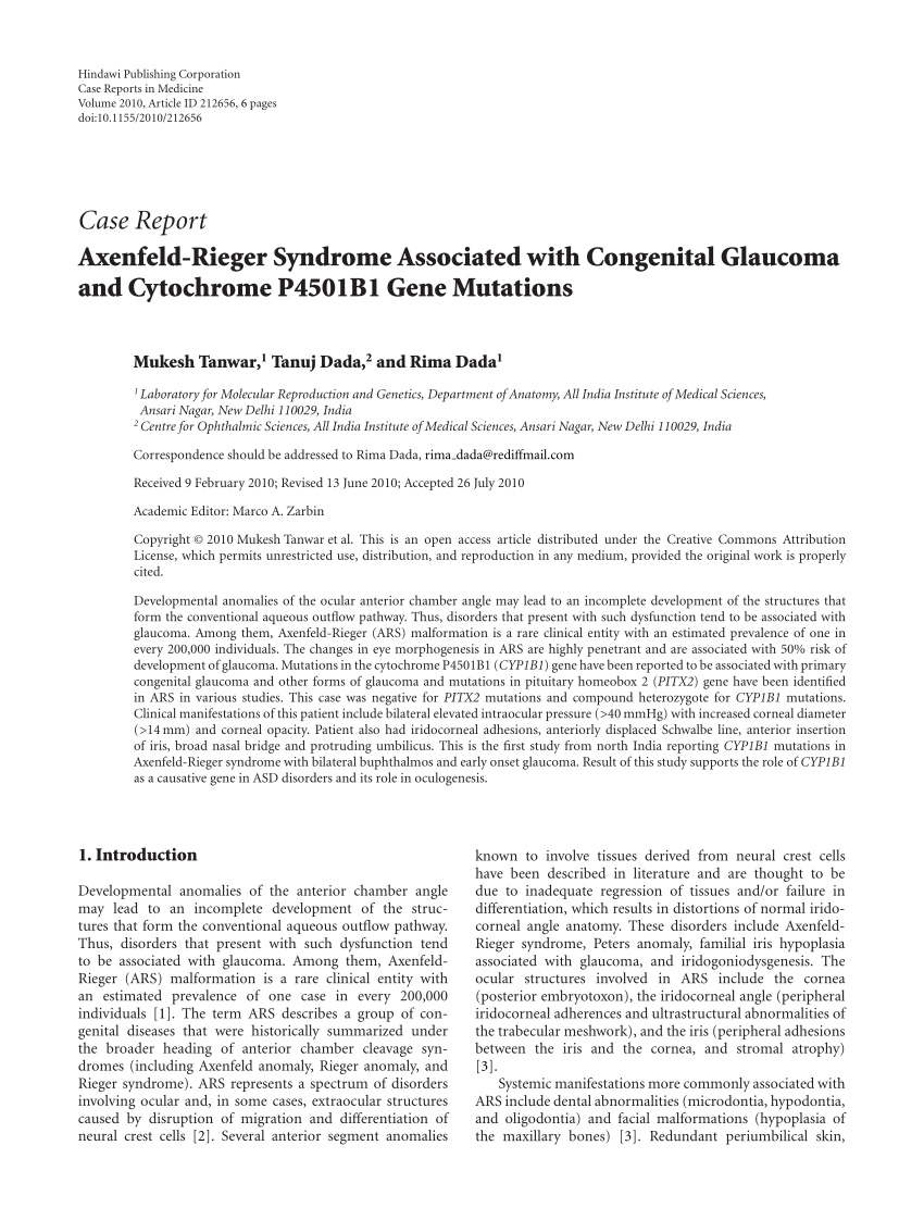 Facial dysmorphism, skeletal anomalies, congenital glucoma