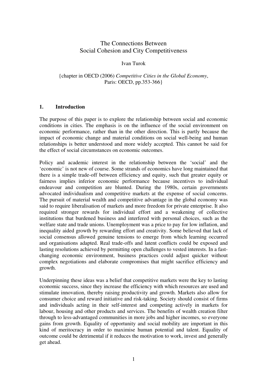 Full article: Territorial competitiveness, cohesion and