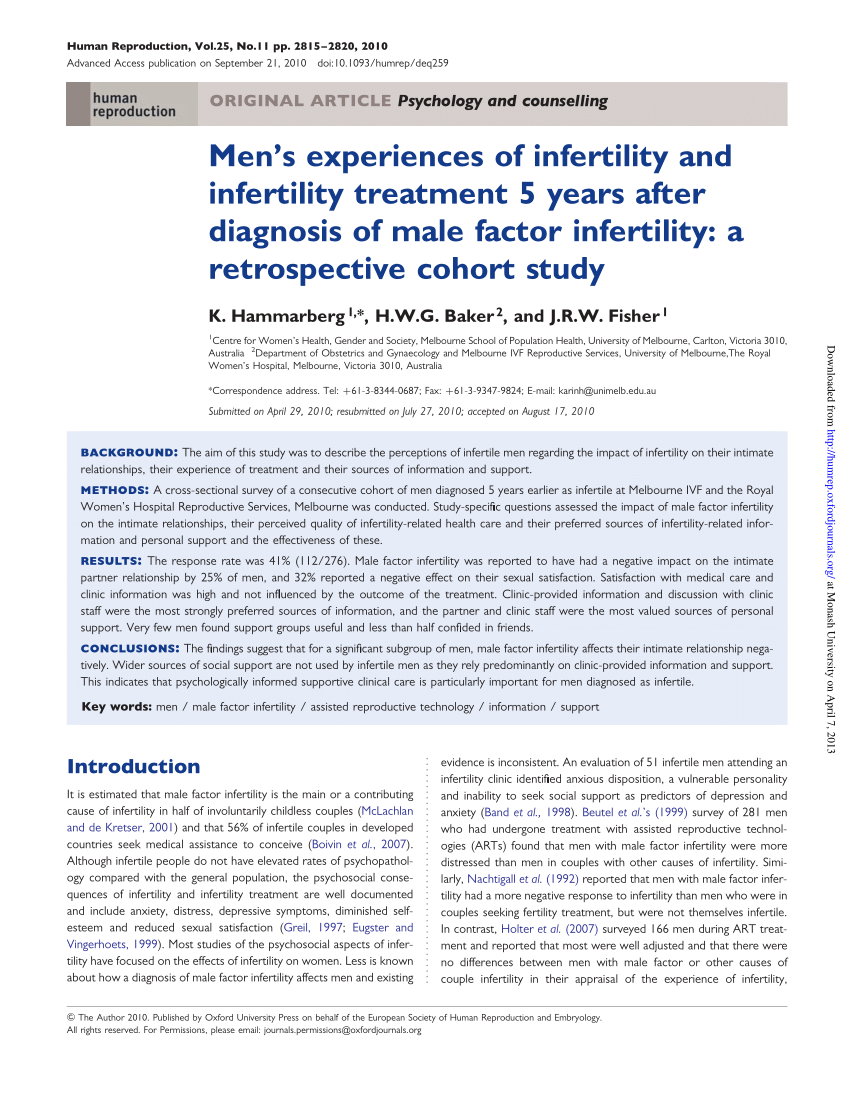 the impact of technology on infertility research paper