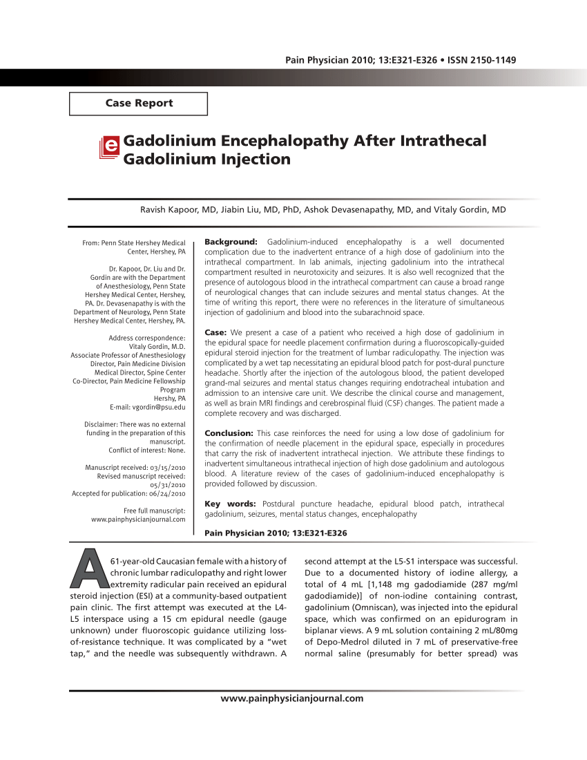 Radiculopathy after blood patch