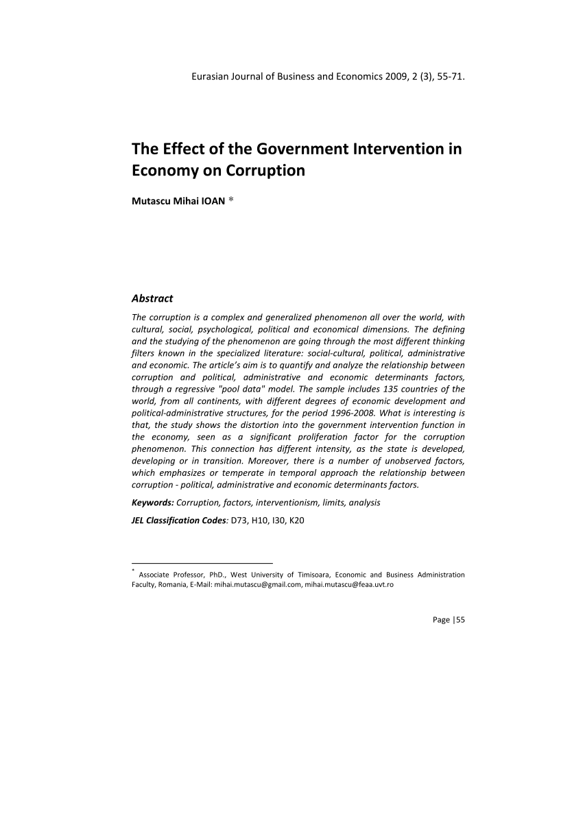 dissertation on government intervention