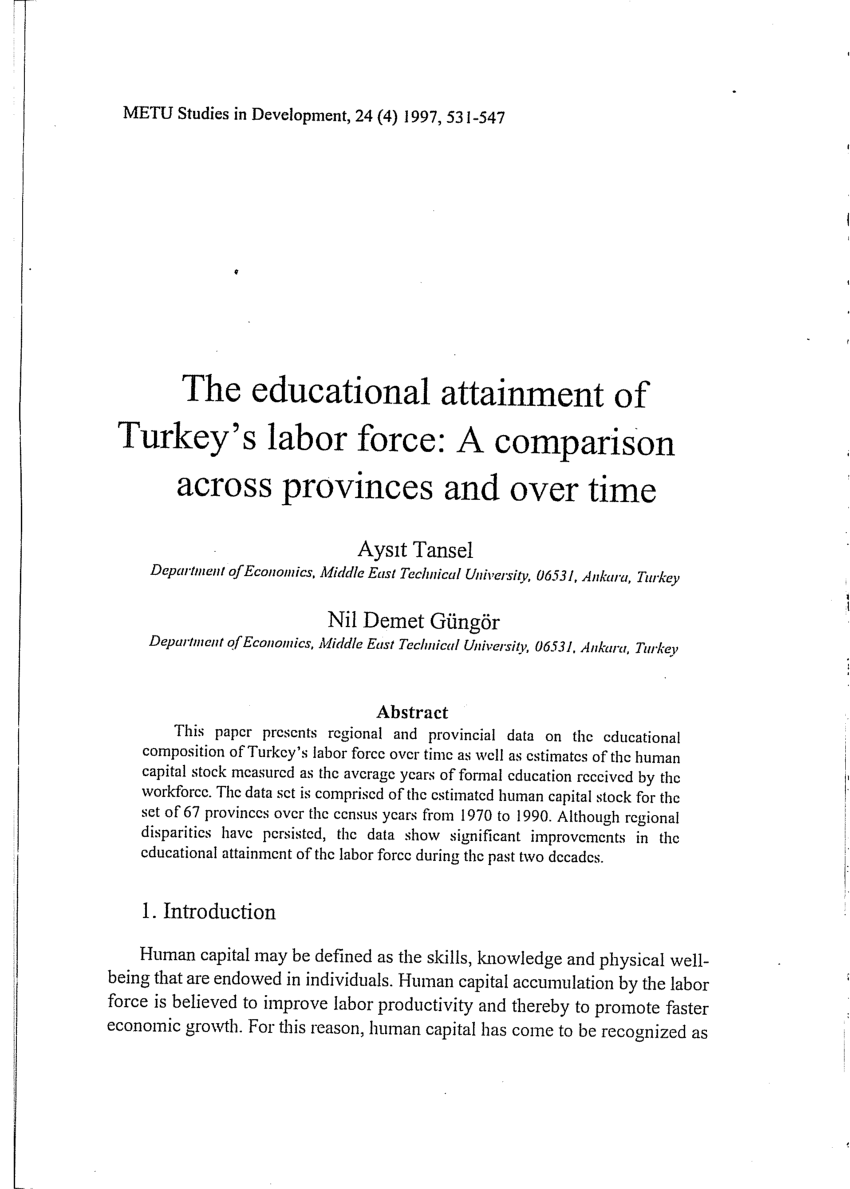 educational attainment research paper