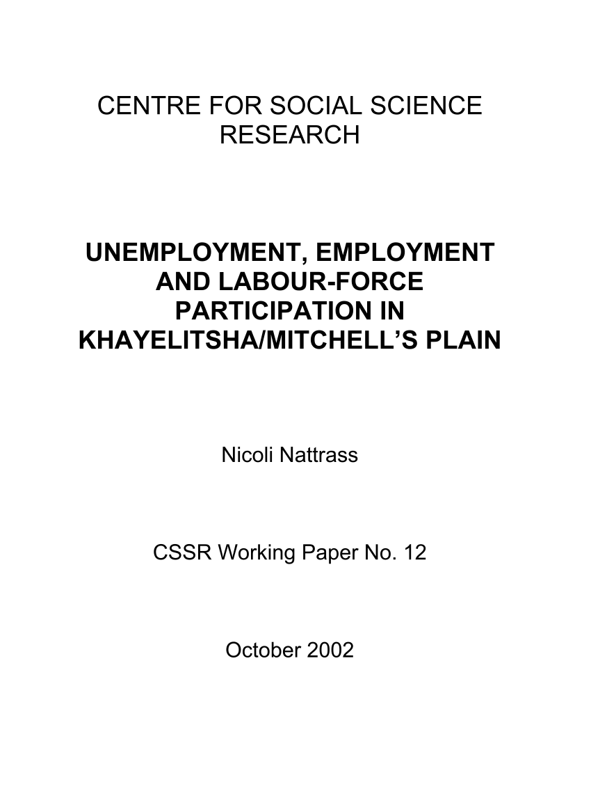 download research paper on unemployment