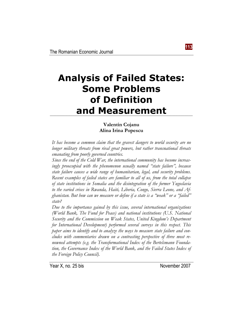 failed state dissertation