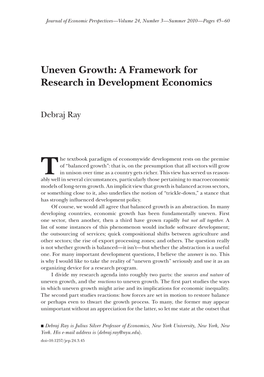 thesis on development economics pdf