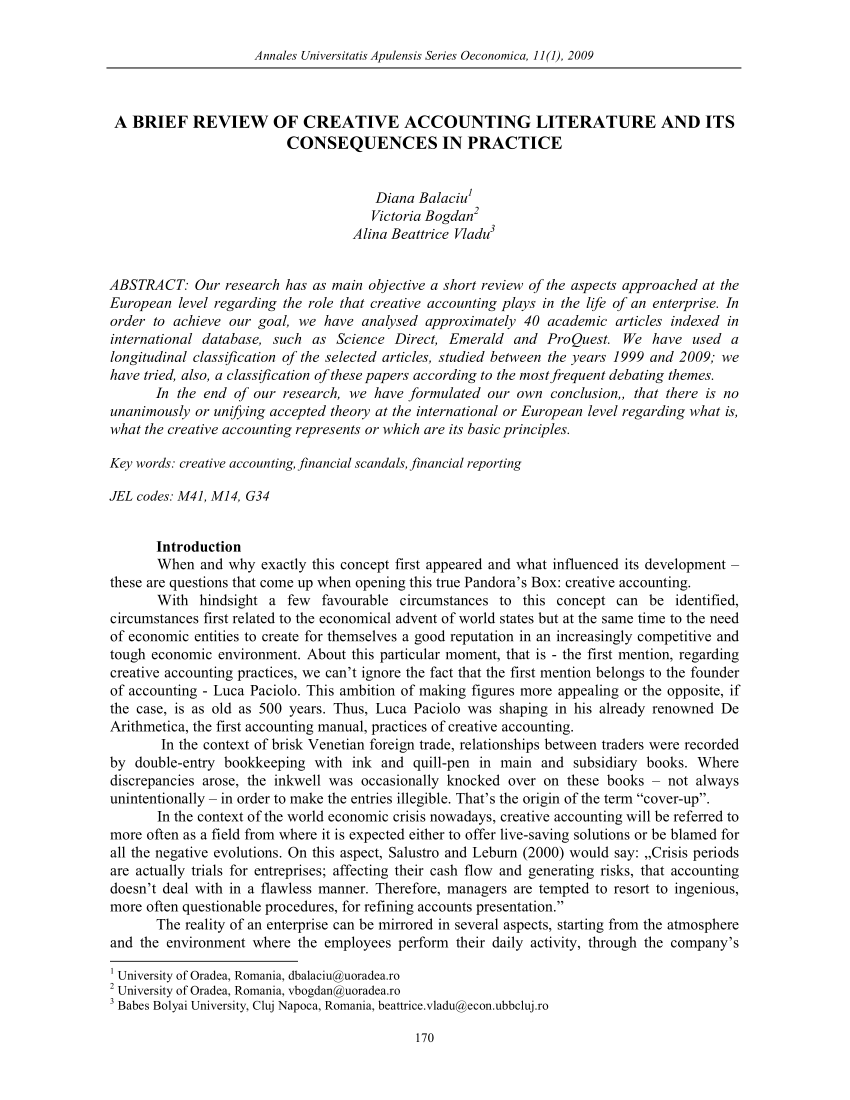 literature review on importance of accounting