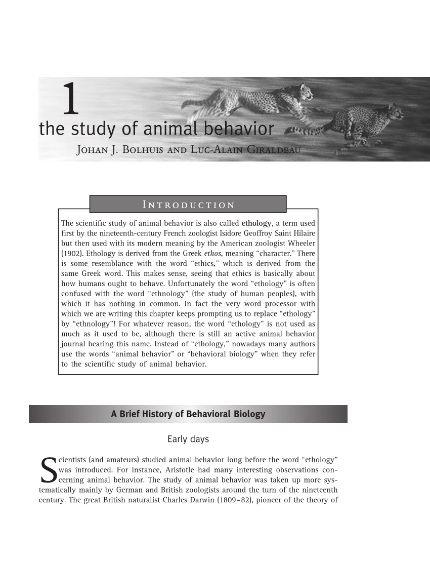 PDF) The study of animal behavior