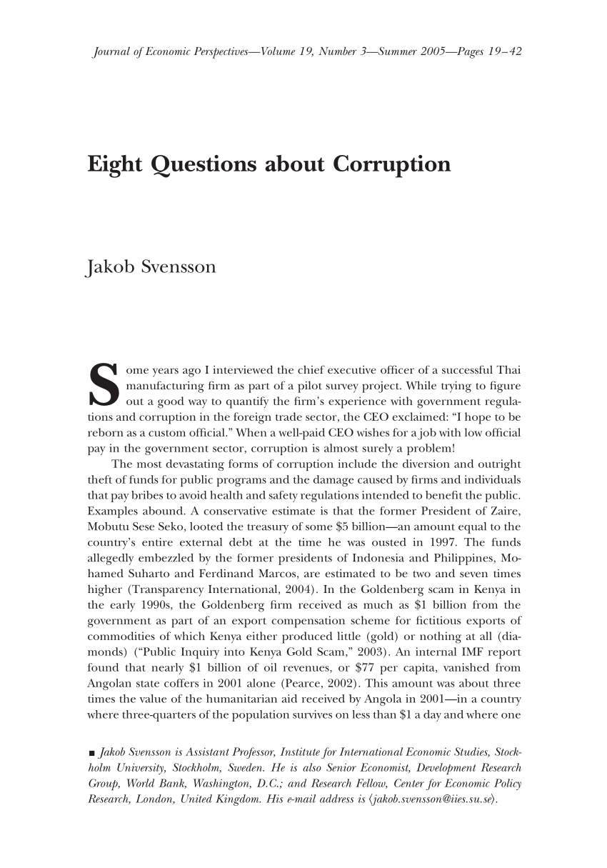 research questions about government corruption