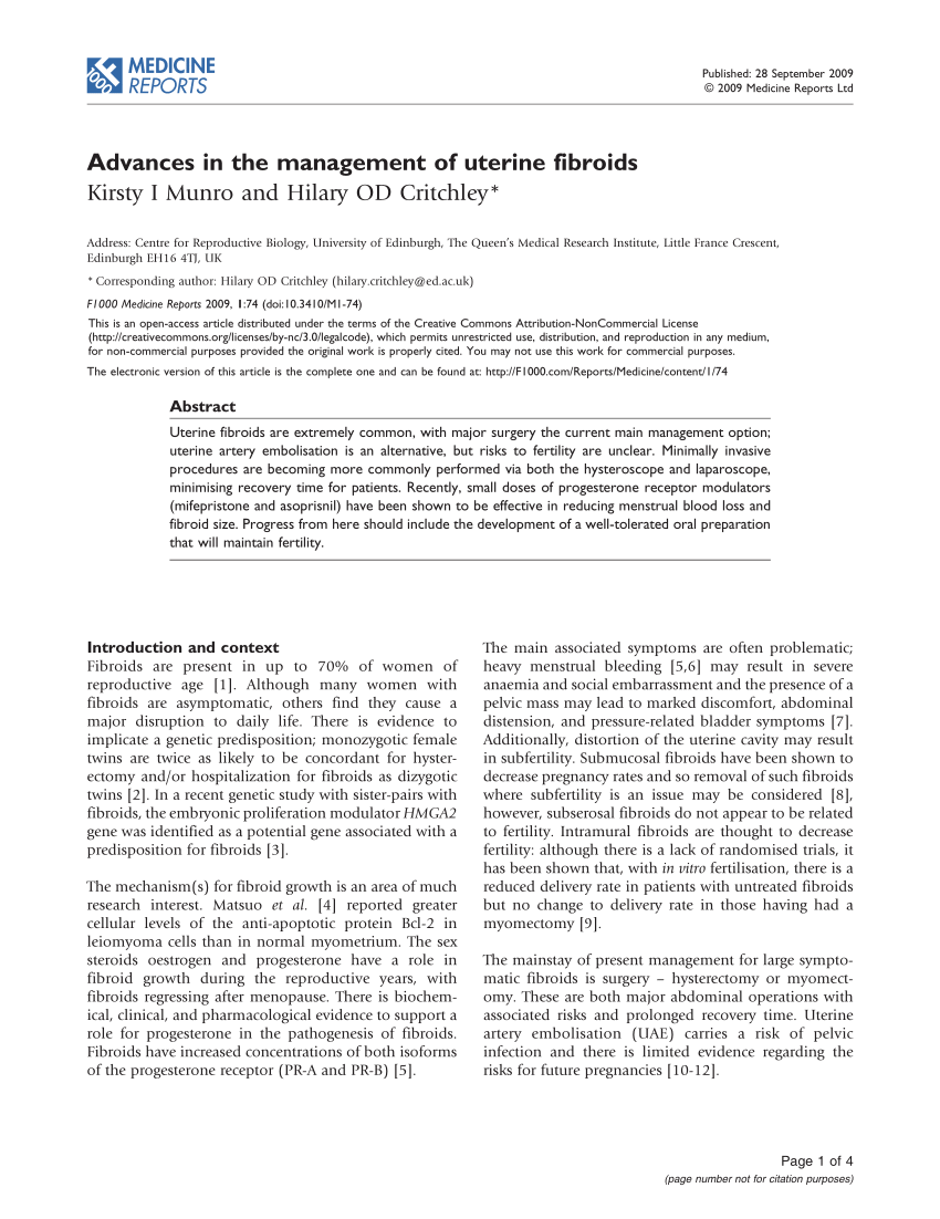 dissertation on uterine fibroids