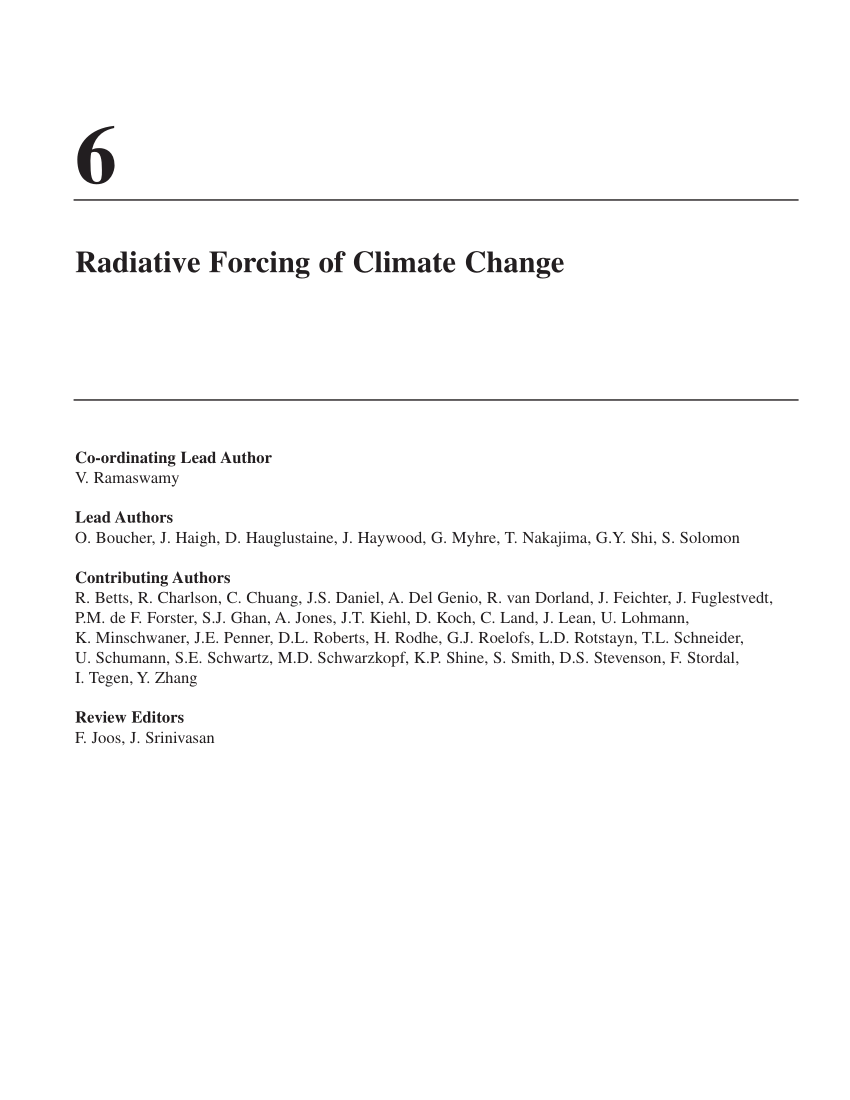 Pdf Radiative Forcing Of Climate Change