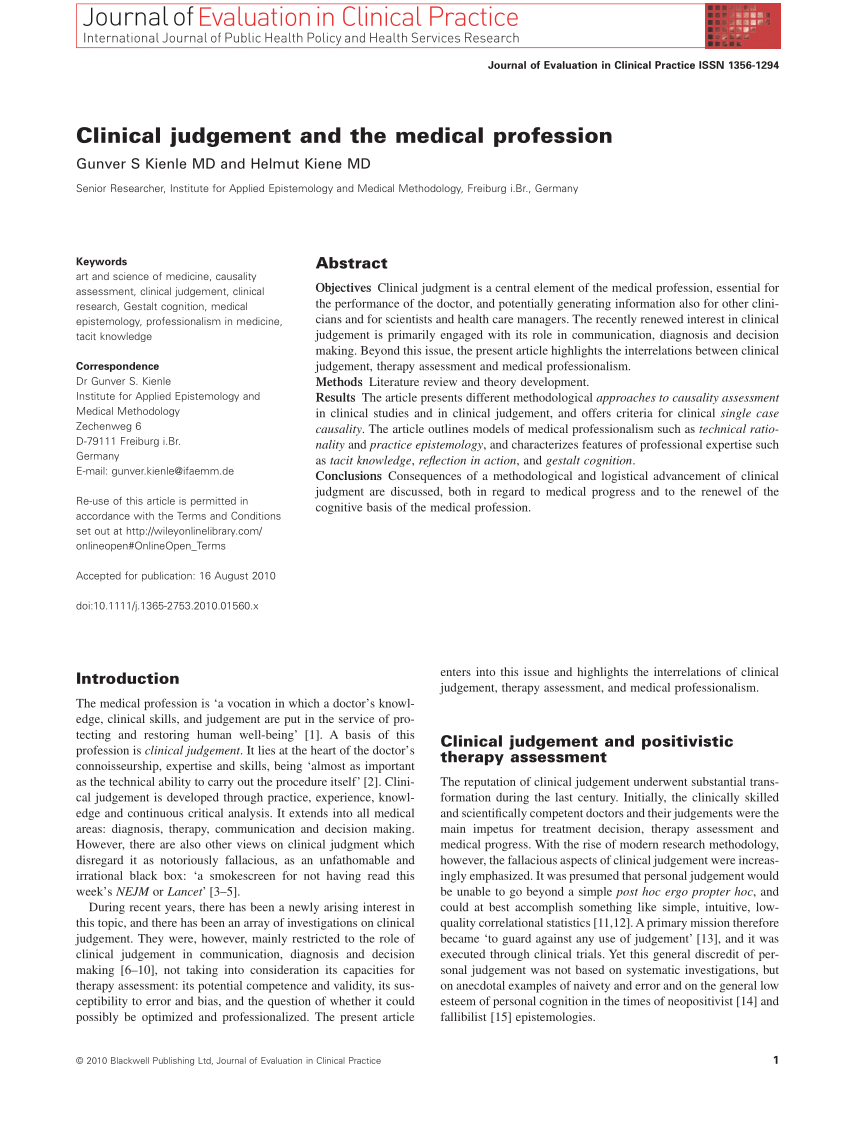 The statistical approach to clinical 2025 judgment is best used when