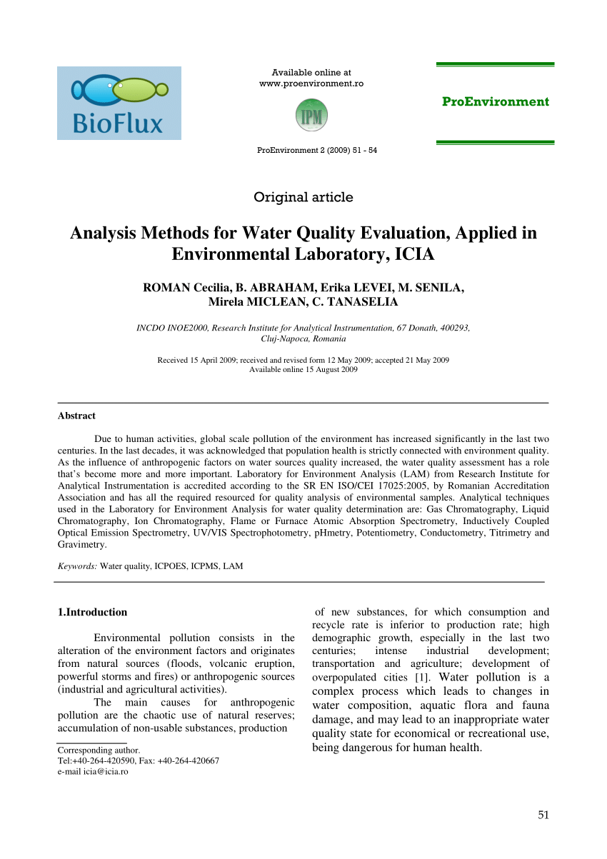 water quality analysis thesis pdf