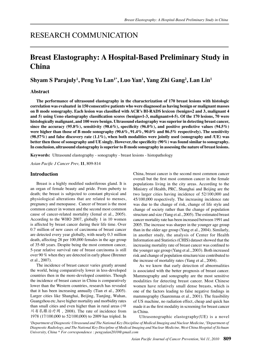 Utility of B-Mode, Color Doppler and Elastography in the Diagnosis