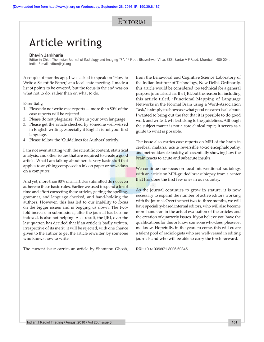 (PDF) Article writing.