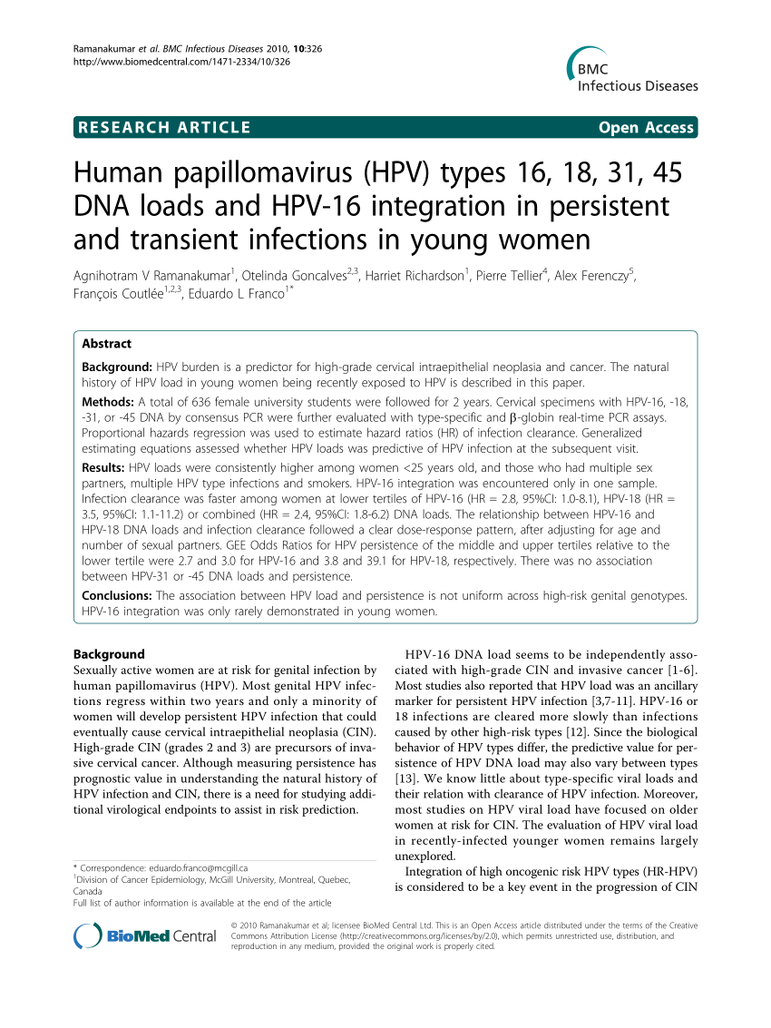 papillomavirus hpv 16 positif