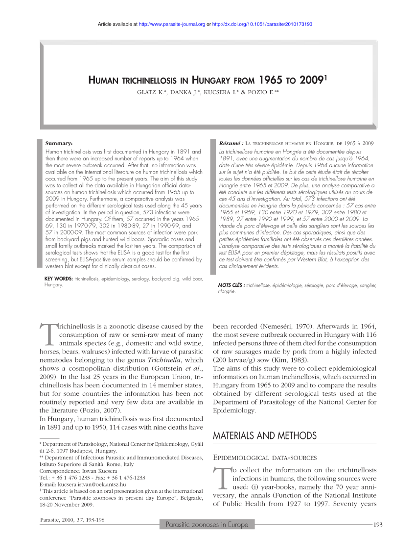 BNO-10-01 – Fertőző és parazitás betegségek