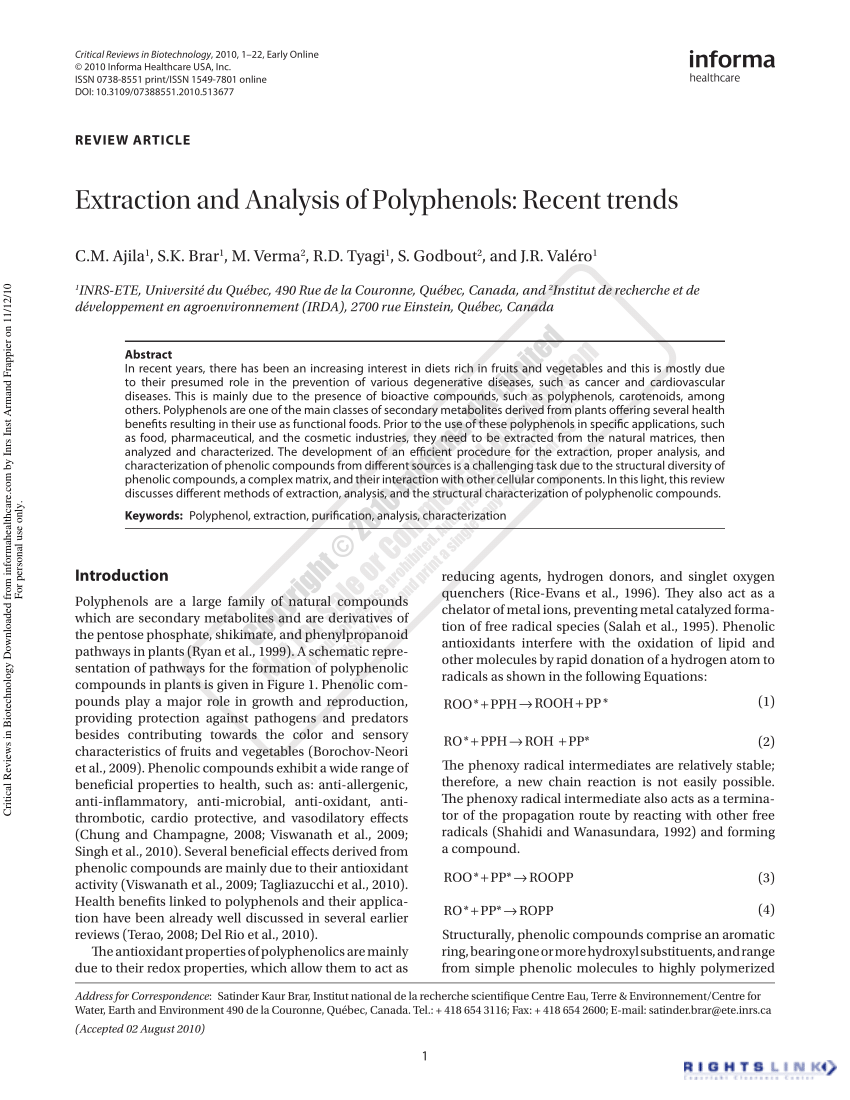 PDF Extraction and Analysis of Polyphenols Recent trends