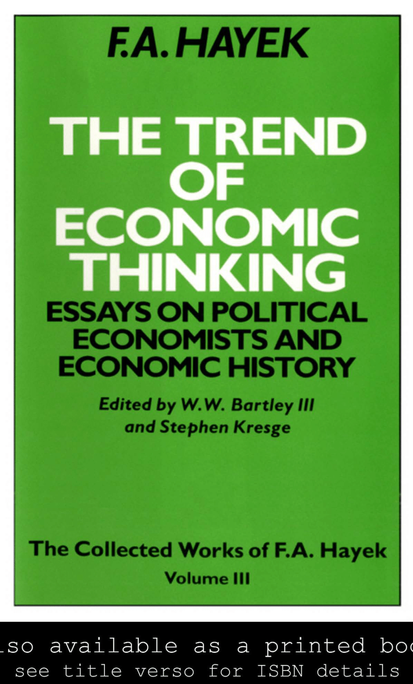 (PDF) Book Review: The Trend of Economic Thinking-Essays on Political ...