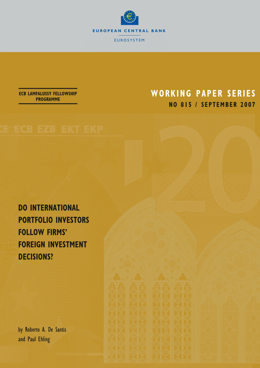(PDF) Do International Portfolio Investors Follow Firms