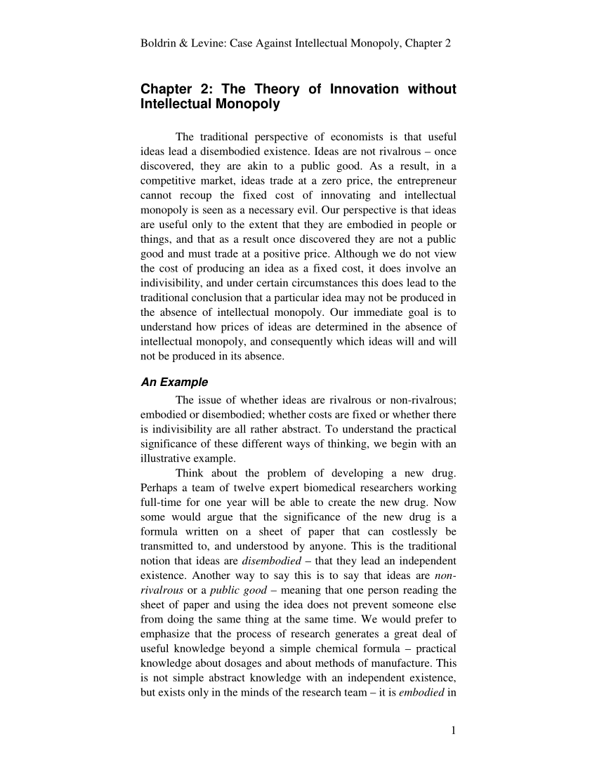 PDF The Case Against Intellectual Monopoly Chapter 2