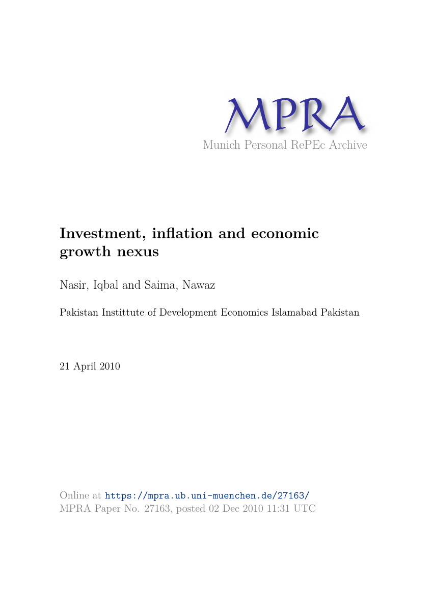 inflation and economic growth research paper