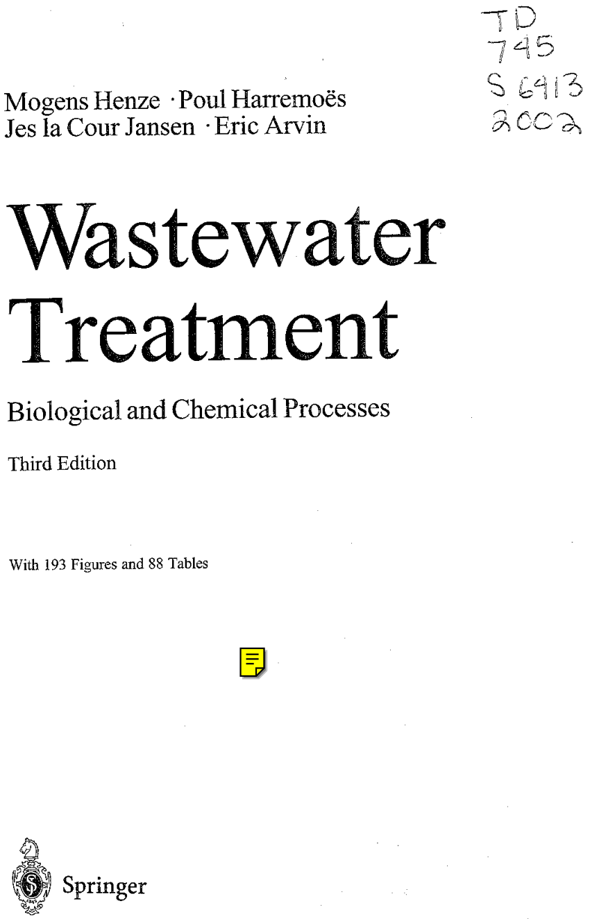 (PDF) Wastewater Treatment Biological and Chemical Processes