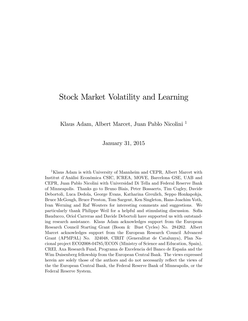 research paper on stock market volatility