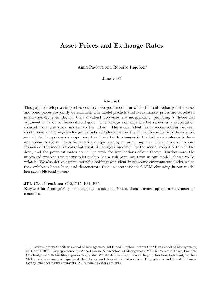 Pdf Can Portfolio Rebalancing Explain The Dynamics Of - 