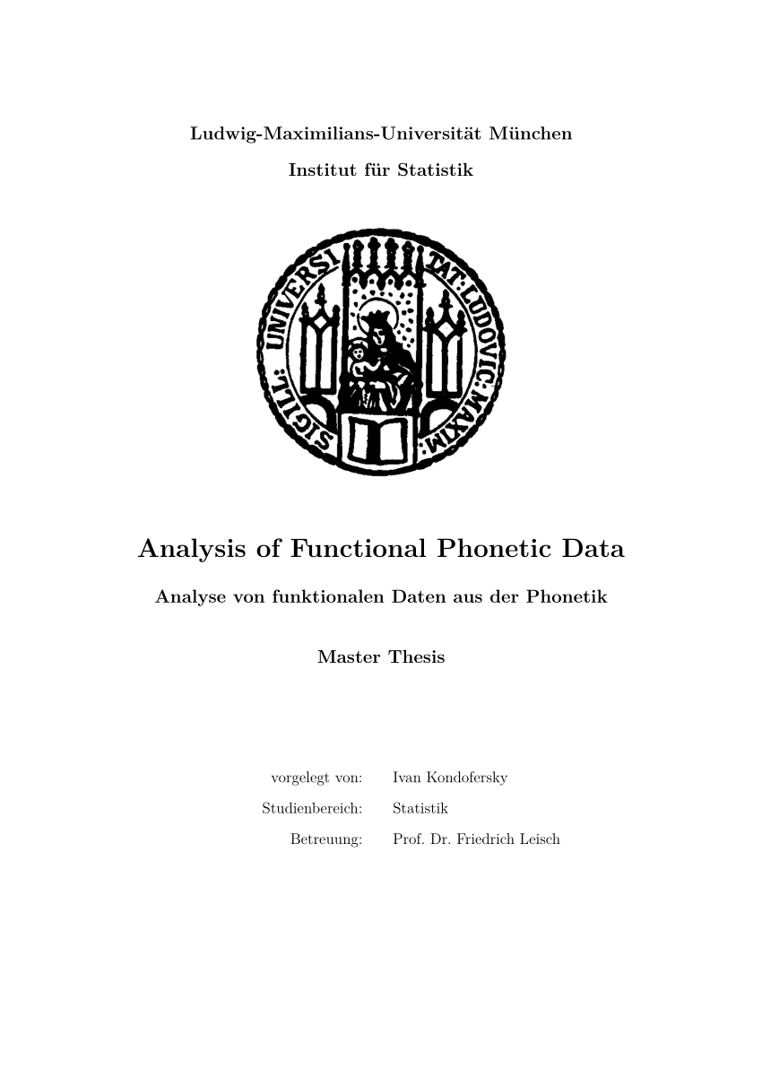 PDF) Analysis of Functional Phonetic Data